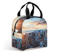Borsa portapranzo per adulti, a prova di perdite, isolata, con cerniera e tasche multiple, grande capacità, per ufficio, lavoro, picnic