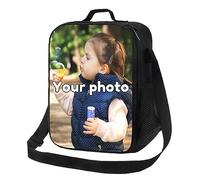 Borsa portapranzo personalizzata, Borsa Termica per il Pranzo, Personalizza il testo della tua foto, Borsa Porta Pranzo, Termica, da Picnic, Isolato Sacchetto, per Scuole, Uffici, Picnic e Viaggi