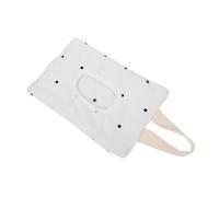 Borsa Portasalviette Umidificate Appesa per Viaggio e Auto | Cotone Beige Fantasia a Pois, Passante per Sospensione, Pieghevole e Leggero