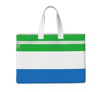 Borsa portatile con bandiera della Sierra Leone, 26,9 x 38,1 cm, 2 tasche con cerniera, ampia capacità per documenti, ideale per dy e TravelWork,Stu