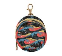 Borsa portatile del raccoglitore della borsa della moneta della cassa del ciuccio del bambino rosso delle onde giapponesi, tutto il sacchetto di stoccaggio