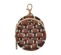 Borsa portatile della moneta del raccoglitore della cassa del ciuccio del bambino di Brown del modello di football americano del fumetto, tutto il sacchetto