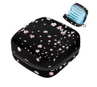 Borsa portatile per assorbenti con fiori di ciliegio primaverile, per donne, adolescenti, ragazze, coppette mestruali, supporto per allattamento