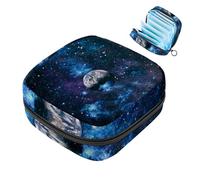 Borsa portatile per assorbenti igienici, borsa per coppette mestruali femminili per ragazze adolescenti, kit per primo ciclo mestruale, universo glitterato