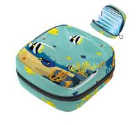 Borsa portatile per assorbenti igienici, coppetta mestruale, borsa per assorbenti mestruali femminili, per ragazze adolescenti, kit primo ciclo mestruale, Sea World