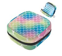 Borsa portatile per assorbenti igienici, coppetta mestruale per mestruazioni, per ragazze adolescenti, kit per primo ciclo mestruale, granchio marino colorato, Multicolore 06, 4.7x6.6x6.6 in/12x17x17