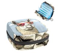 Borsa portatile per assorbenti igienici, coppetta mestruale per mestruazioni, per ragazze adolescenti, kit per primo ciclo mestruale, disegno a mano, lama