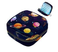 Borsa portatile per assorbenti igienici, per coppette mestruali, per ragazze adolescenti, kit per primo ciclo mestruale, divertente e sorprendente pianeta alimentare