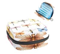 Borsa portatile per assorbenti igienici, per coppette mestruali, per ragazze adolescenti, kit per primo ciclo mestruale, set di acquerelli colorati elementi da giardino
