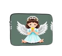 Borsa portatile per computer portatile da 10", con grazioso angelo stampato, antiurto, tasca interna per computer portatile, per lavoro, viaggi, scuola, ufficio