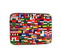 Borsa portatile per computer portatile da 17", collezione bandiera nazionale, tasca interna per computer portatile, antiurto, per lavoro, viaggi, scuola, ufficio