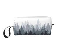 Borsa portatile per il trucco, borsa da bagno silenziosa per uomini e donne, Foresta Tranquillo, 20 x 6 x 9 cm