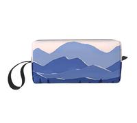 Borsa portatile per il trucco, borsa da bagno silenziosa per uomini e donne, Montagne remote, 20 x 6 x 9 cm