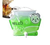 Borsa portatile per l'acqua, pieghevole, grande capacità, 8 l, con rubinetto, secchiello richiudibile, per sport all'aperto, campeggio, escursionismo, picnic, spiaggia, viaggi