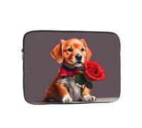 Borsa portatile per laptop da 17", con stampa di un cane da gentiluomo, antiurto, tasca interna per laptop, per lavoro, viaggi, scuola, ufficio