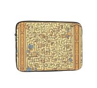 Borsa portatile per laptop da 17 pollici, con stampa labirinto del tesoro, tasca interna per computer portatile, antiurto, per lavoro, viaggi, scuola, ufficio