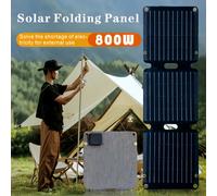 Borsa portatile per pannello solare pieghevole da 800 W Uscita USB + CC Caricatore solare Alimentatore esterno per generatore di energia per telefono cellulare domestico