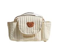 Borsa portatile per pannolini per bambini, motivo: orsetto con ricamo, organizer per pannolini da viaggio, accessori per la mamma, passeggini da viaggio