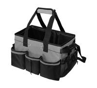Borsa portatile per strumenti di pulizia, impermeabile, kit di strumenti di pulizia multifunzionale, organizer per lavaggio auto e giardino (borsa degli attrezzi, grigio)