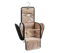 Borsa Portatrucco da Viaggio,Organizer Trucco Appendibile con Gancio,Beauty-case Porta Cosmetici | Per Doccia Palestra Spiaggia Hotel Bagno Aereo Bagaglio a Mano Valigia Campeggio Uomo Donna