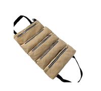Borsa portautensili arrotolabile, multiuso, organizer per chiavi, piccola borsa per attrezzi a tracolla con cerniera, borsa tote (Kaki)