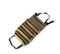 Borsa portautensili arrotolabile multiuso, rotolo for chiavi inglesi, secchio portautensili in tela, kit di pronto soccorso for auto, custodia portaoggetti for rotolo di carta(Khaki)