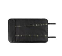 Borsa portautensili compatta arrotolabile, 15,2 cm, dimensioni arrotolate, si espande fino a 58,4 x 35,5 cm, con tasche a doppio strato per la gestione degli utensili, colore nero