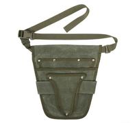 Borsa portautensili da giardino portatile con 8 scomparti in tela cerata impermeabile, cinghie regolabili per il trasporto come zaino o tote (è verde)