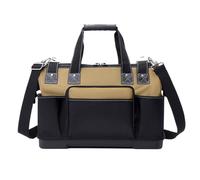 Borsa portautensili durevole, 35 x 25 x 20 cm, con apertura larga, organizer a mano, borsa multitasche, per riparatori di officine, architetti, appassionati di artigianato