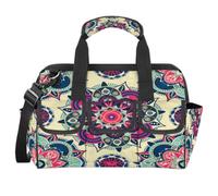 Borsa portautensili etnica mandala etnica floreale multifunzione organizzatore attrezzi borsa elettricisti commercianti con tracolla Tote Tool Bag per strumenti di piccole parti, Colore, L