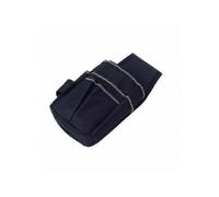 Borsa portautensili in pelle con tasca per chiodi, porta coltello, martello e metro a nastro, resistente marsupio da cintura da lavoro.