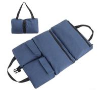Borsa portautensili in tela resistente con cinque tasche con cerniera per contenere lavelli e manometri, facile da riporre in officina, blu (blu)