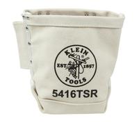 Borsa portautensili Klein Tools 5416TSR con passanti per perni tondi e fori di drenaggio, robusta borsa portautensili in tela n. 4, con passanti