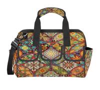 Borsa portautensili mandala etnica floreale multifunzione organizer per attrezzi da elettricisti commercianti con tracolla tote borsa per attrezzi per piccoli oggetti, Colore, L