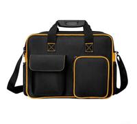 Borsa portautensili resistente con 19 tasche, tracolla regolabile e manico in gomma, in resistente tessuto Oxford 1680D, per professionisti in vari mestieri