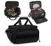 Borsa portautensili resistente da 35,6 cm, organizer portatile con tasche multiple, manico morbido, grande cerniera per il trasporto, cassetta degli attrezzi, per la festa del papà, per uomini