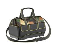 Borsa portautensili resistente, multifunzionale, con fondo per attrezzi, portatile, organizer espandibile, per elettricisti, meccanici, edilizia da giardino, viaggi