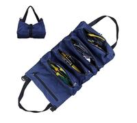 Borsa portautensili robusta e durevole per riparazione auto, borsa arrotolabile in tela portatile per attrezzi (*1, blu)