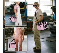 Borsa portautensili rosa per ufficio da donna, leggera, pratica, per
