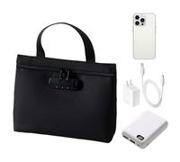 Borsa Portavalori Con Lucchetto - Borsellino Ergonomico Per Contanti Con Lucchetto A Tre Cifre - Custodia Da Viaggio | Per Conservare Contanti Chiavi Gioielli Passaporto Documenti Libretti Bancari