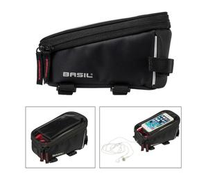 Borsa posta telaio Basil Sport Design, nero ,idrorepellente, 1 Ltr.