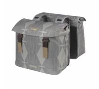 Borsa posteriore doppia per bicicletta Basil Elegance 40L color talpa con fissag