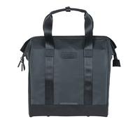 Basil Shopper MIK Hooks - 23L - Tarpaulin - Scomparto principale con scomparto imbottito per laptop - Stabile e resistente alla pioggia - Manici confortevoli - Riflettente - Nero