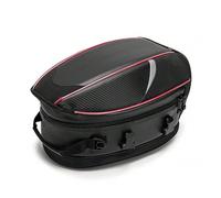 Borsa Posteriore Moto per Ducati Supersport 2017-2020, Impermeabile Borsa Sella Moto Sacca Porta Casco, Multifunzionale Espandibile Moto Borsa Viaggio Accessori,A Red Black