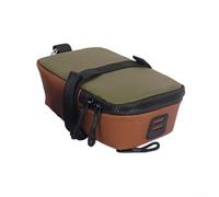 Borsa posteriore per bicicletta da montare sul sellino della bicicletta, espandibile, interno resistente al volume, finitura esterna (20,3 cm, verde)