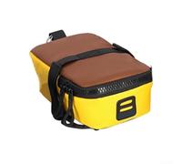 Borsa posteriore per bicicletta da montare sul sellino della bicicletta, espandibile, interno resistente al volume, finitura esterna (20,3 cm, giallo)