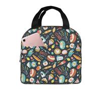 Borsa Pranzo Baked With Love Colorful Cupcake Bread Pastry Borsa Termica Per Il Pranzo A Prova Di Perdite Ragazze Organizzatore Del Piccola, Per Bambini, All'Aperto Picnic, Campeggio