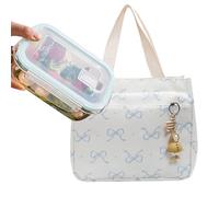 Borsa Pranzo - Borsetta Pranzo con Motivo a Fiocco | Capienza Generosa Riutilizzabile Per Casaa Escursioni Palestra Viaggio Picnic Lavoro Campeggio Spiaggia Attività All'aperto