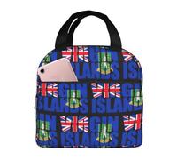 Borsa Pranzo British Virgin Islands Flag Borsa Frigo Ragazze Più Calda Resistente Donna Borse Frigo, Per Lavoro, All'Aperto Picnic, Scuola