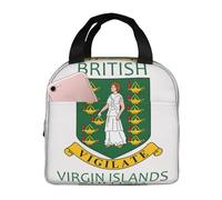 Borsa Pranzo British Virgin Islands Flag Borsa Per Il Pranzo Resistente All'Acqua Uomini Borse Da Picnic, Per Ufficio, Viaggi, All'Aperto Picnic